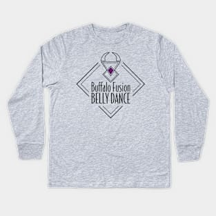 Buffalo Fusion Belly Dance Black Logo Kids Long Sleeve T-Shirt